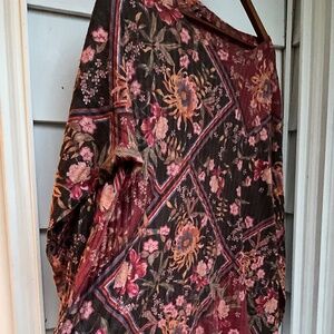 Nally and Millie USA top, floral tunic, 2X